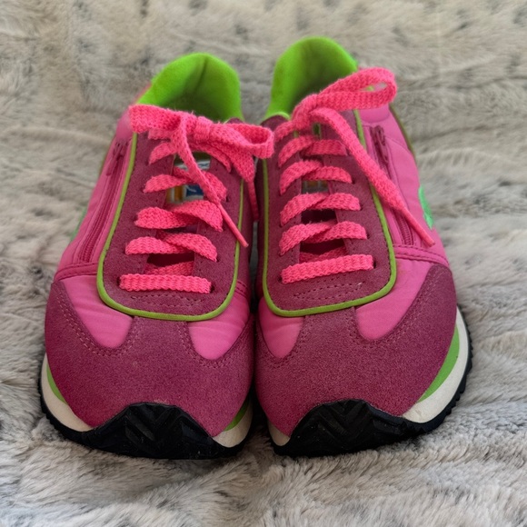 80’s retro kangaROOS Women's Vibrant Pink and Lime Sneakers size 6 - Picture 6 of 7